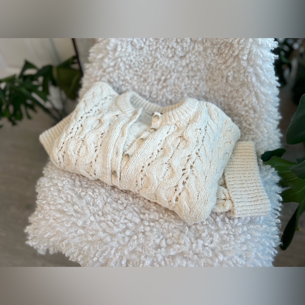 🐈⛅️Authentic Free People Polly Cable-Knit Sweater🧸 - Picture 12 of 17